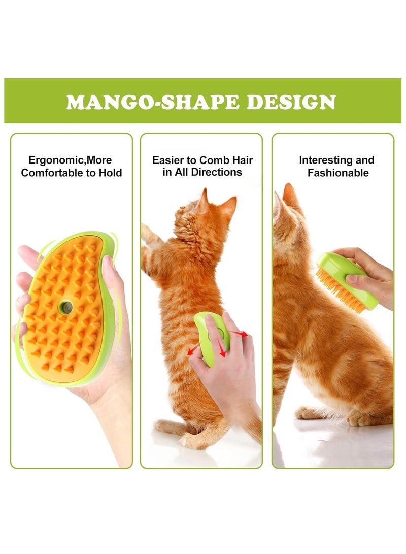 SKY-TOUCH 3 In1 Cat Hair Steam Brush, Steamy Cat Brush for Shedding and Grooming, Self Cleaning Steam Cat Brush for Massage, Pet Hair Grooming Brush Comb for Cat Dog, Spray Comb Mist Brush - Image 2