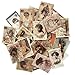 Cotrida 60pcs Vintage Postage Stamp Stickers Aesthetic Classical Beauty Deco Paper Sticker for Scrapbooking Journaling Supplies Planners Kid DIY Art Crafts - Image 3