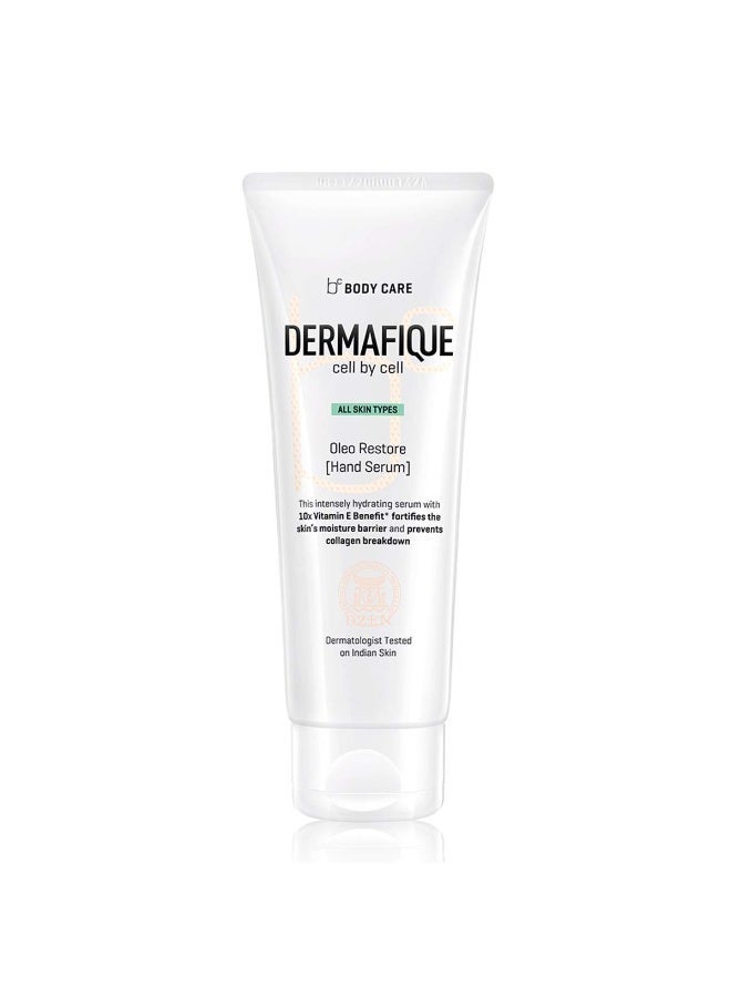 Dermafique Oleo Restore Hand Cream 50g, For Soft, Supple, Ageless hands, Protects from UV Induced damage, 10x Vitamin E, Glycerin, For Dry & Rough Hands, For Women & Men, Prevents Collagen Breakdown - Image 1