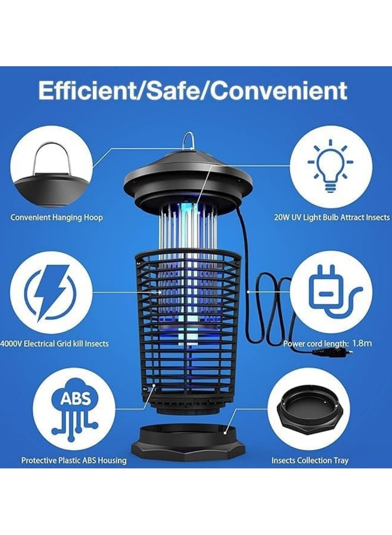Generic Flying Insects Killer The Best Buggs Zapper Mosquitos And Fly's Trap Indoor And Outdoor Use Kills Flying Insects With 18W UV Light And 3800V Electric Shock  - Image 2