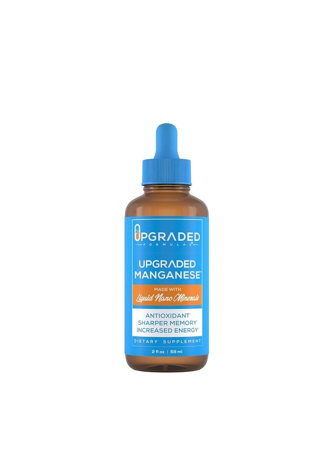 Upgraded Formulas Manganese Supplement with Liquid Nano Minerals - Antioxidant, Sharper Memory and Increased Energy - Vegan, Paleo (2 Fluid Ounces) - Image 1