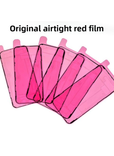 Original Three-layer Red Film Waterproof Adhesive Light Blue Film Integrated Sealing Dust-proof Frame Adhesive For Apple For Iphone-Color:Airtight Three-layer Red Hard Film-Size:11PROMAX