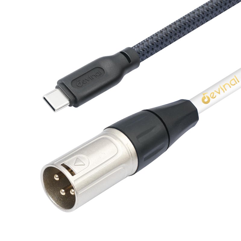 Devinal USB C to XLR Cable, Smartphone/Laptop to XLR Male Output Cable for Amplifier, Speaker, Mixer Console, etc 3.3 FT - Image 1