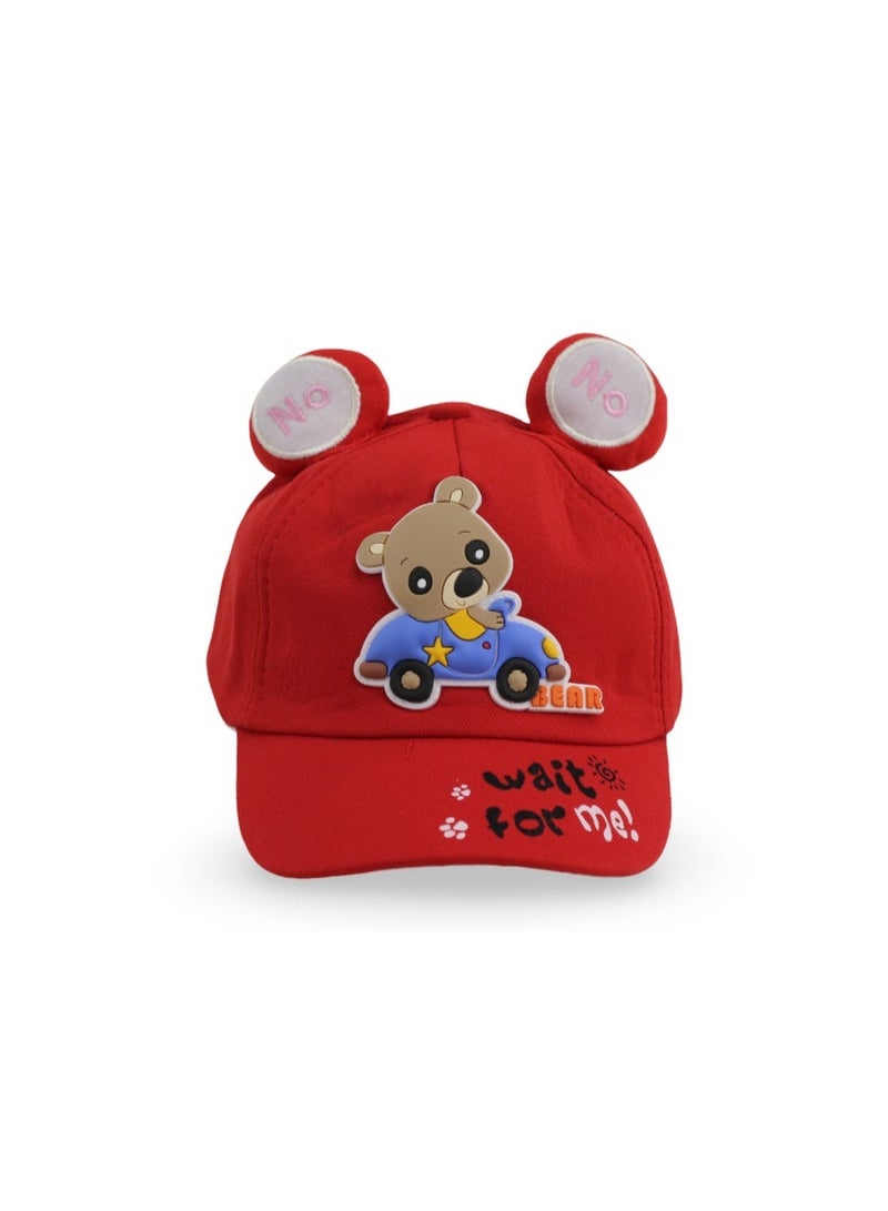 Fancy Unisex Cotton Cap – Bear Design - Image 1