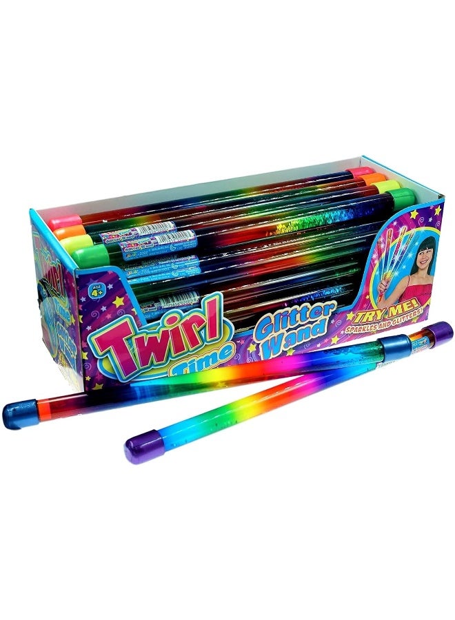 Ja-Ru عصا جليتر من JA-RU (2 وحدات) عصي سحرية ملونة قوس قزح للألعاب للبنات والأطفال زينة الأميرات هدايا حفلات عصا رقص تشجيع دوارة. بالإضافة إلى 1 ملصق 2002-2s - Image 2