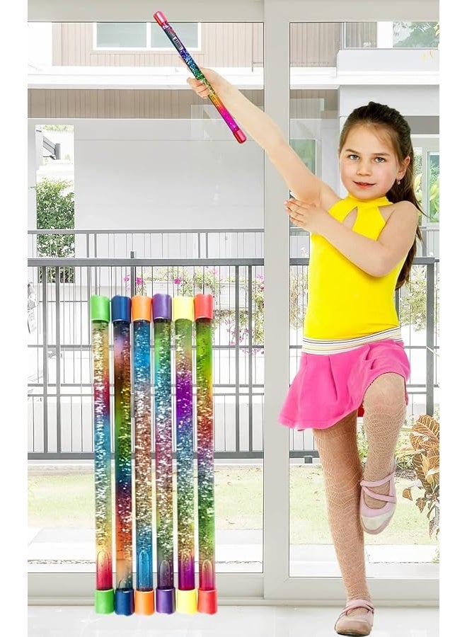 Ja-Ru عصا جليتر من JA-RU (2 وحدات) عصي سحرية ملونة قوس قزح للألعاب للبنات والأطفال زينة الأميرات هدايا حفلات عصا رقص تشجيع دوارة. بالإضافة إلى 1 ملصق 2002-2s - Image 3