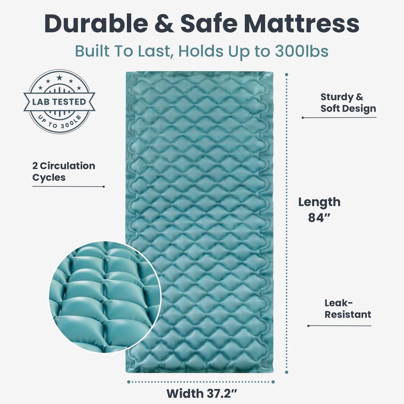 Pelegon Alternating Air Pressure Mattress Pad â€“ Hospital Bed Mattress Topper for Bedridden Patients, Pressure Relief Mattress Topper to Reduce Bed Sores, Whisper-Quiet Pump, Medical-Grade Support - Image 4