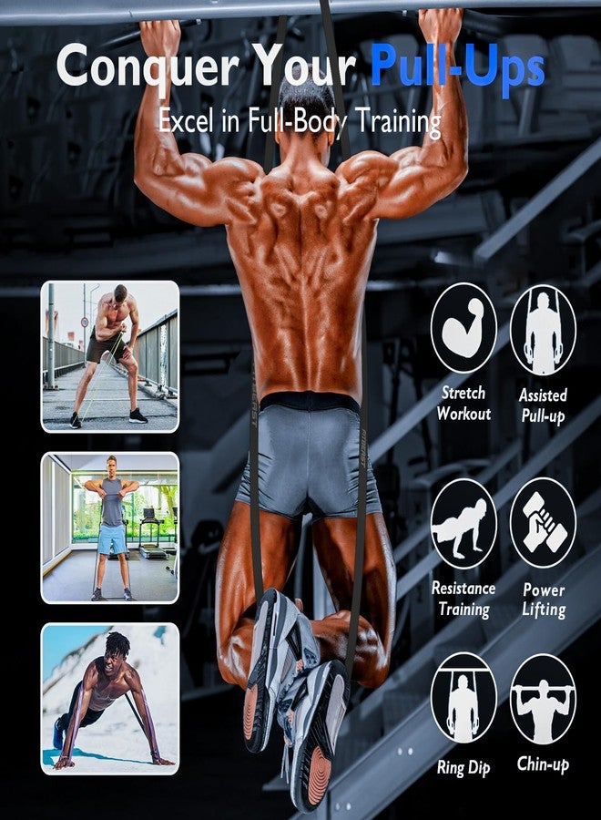فتبسة حزام مقاومة FitBeast لتمارين السحب لأعلى - حزام لياقة بدنية متعدد الاستخدامات لتمارين القوة والتمدد وتمارين الجسم الكامل للرجال والنساء (أسود (30-60 رطلاً)) - Image 3