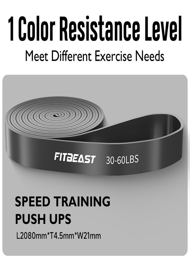 فتبسة حزام مقاومة FitBeast لتمارين السحب لأعلى - حزام لياقة بدنية متعدد الاستخدامات لتمارين القوة والتمدد وتمارين الجسم الكامل للرجال والنساء (أسود (30-60 رطلاً)) - Image 2