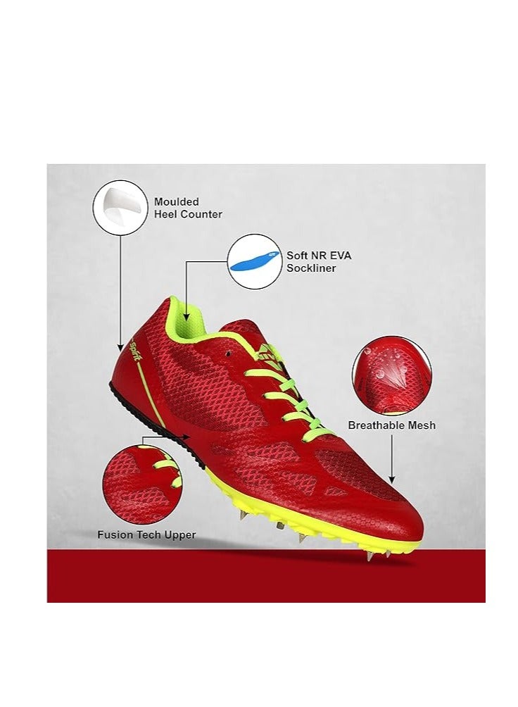 Nivia Running Spikes Spirit Track And Field Shoes | Size : 11UK / 12US / 45EU | Lace Up | Material : Rubber,Mesh,EVA | Lightweight - Image 2