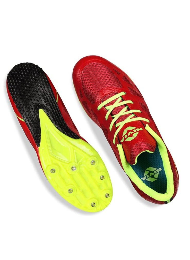 Nivia Running Spikes Spirit Track And Field Shoes | Size : 11UK / 12US / 45EU | Lace Up | Material : Rubber,Mesh,EVA | Lightweight - Image 4