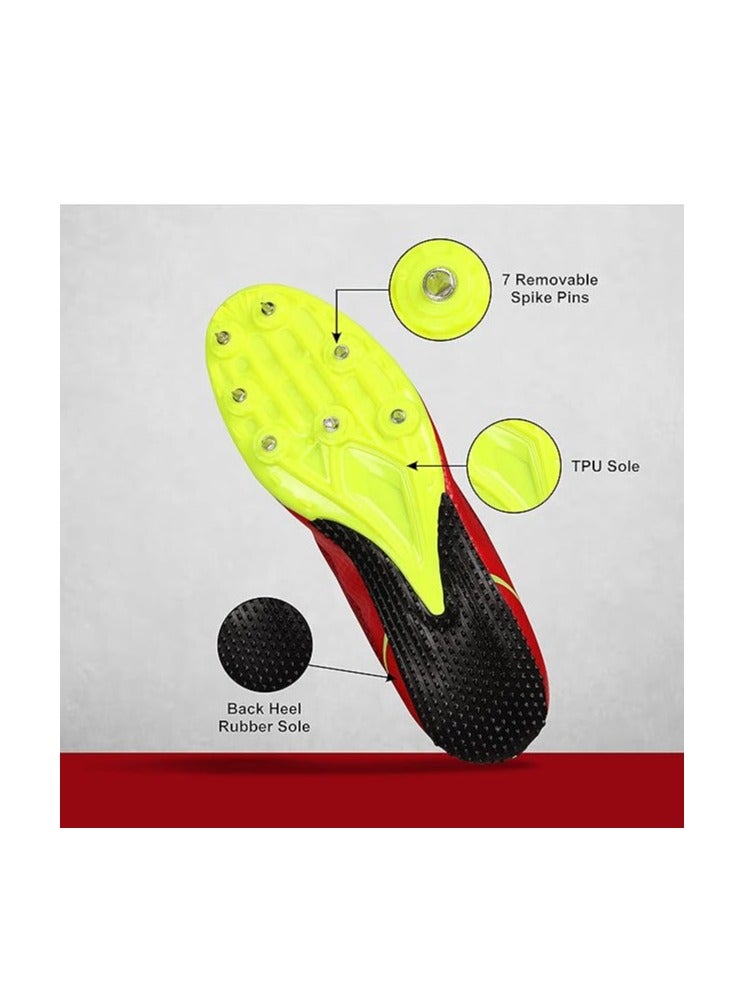 Nivia Running Spikes Spirit Track And Field Shoes | Size : 11UK / 12US / 45EU | Lace Up | Material : Rubber,Mesh,EVA | Lightweight - Image 3
