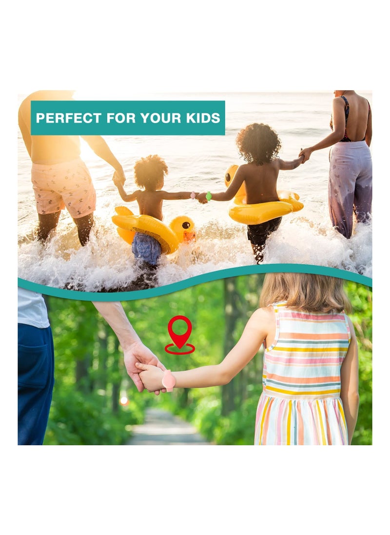SYOSI - 2 Pack Airtag Bracelet for Kids Waterproof Silicone Wristband Full Case Cover for Apple Airtag Holder Anti Lost Watch Band Hidden Accessories for Toddler Child Strap - Image 1