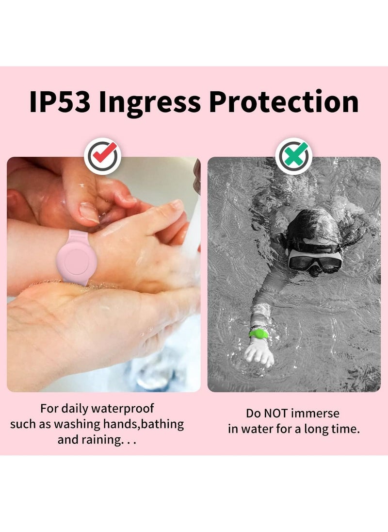 SYOSI - 2 Pack Airtag Bracelet for Kids Waterproof Silicone Wristband Full Case Cover for Apple Airtag Holder Anti Lost Watch Band Hidden Accessories for Toddler Child Strap - Image 1