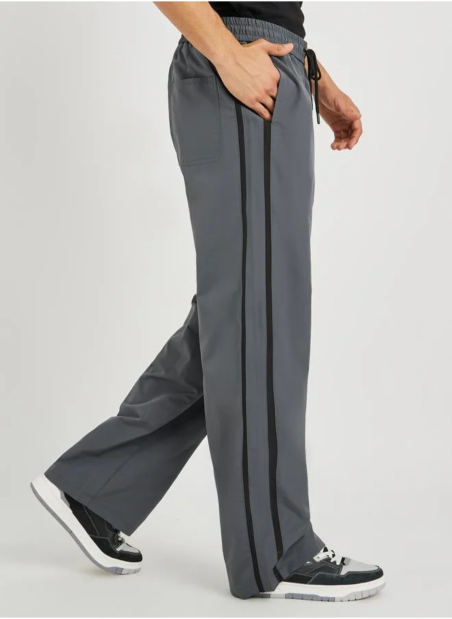 ستايلي Styli Oversized Open Hem Joggers with Side Tape