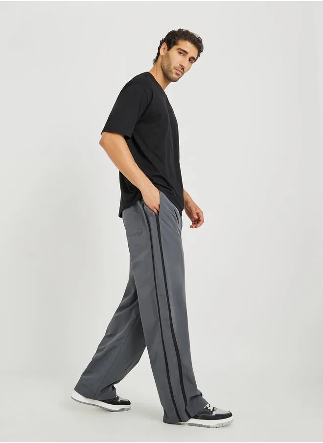 ستايلي Styli Oversized Open Hem Joggers with Side Tape