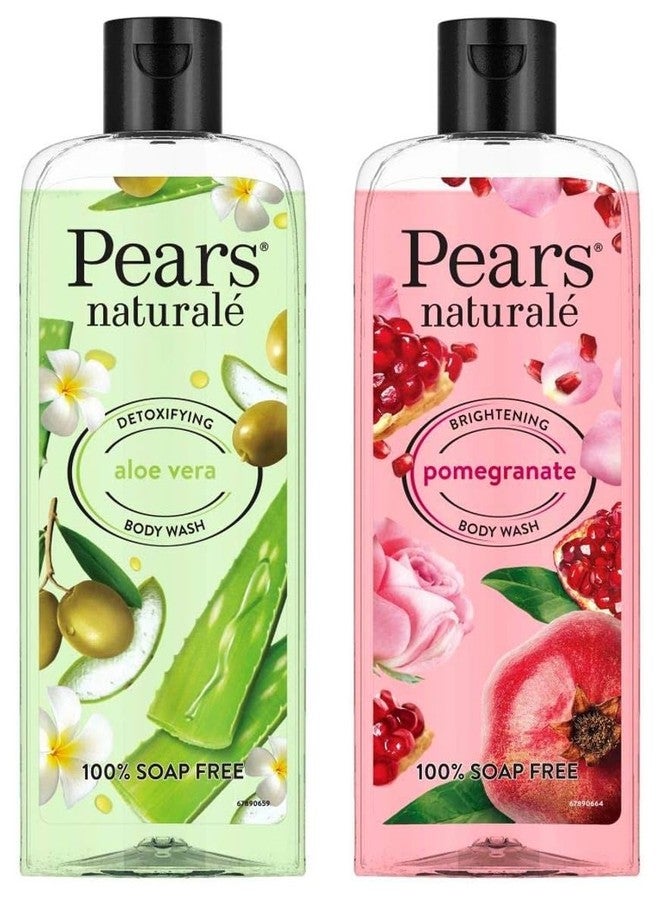 Pears Naturale Detoxifying Aloevera Bodywash, 250 Ml & Naturale Brightening Pomegranate Bodywash, 250 Ml - Image 1