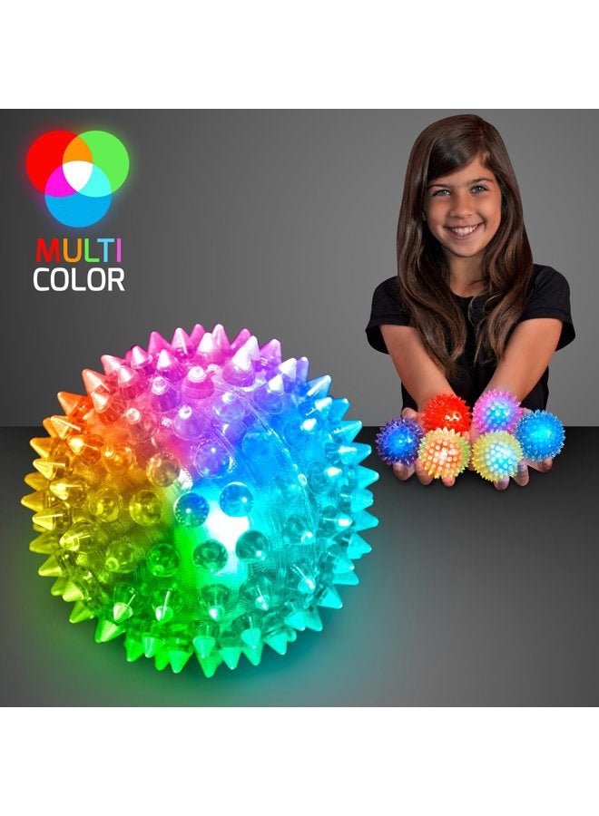 FlashingBlinkyLights Soft Spike Flashing Light Up Bouncy Balls (Set of 6) - Image 2