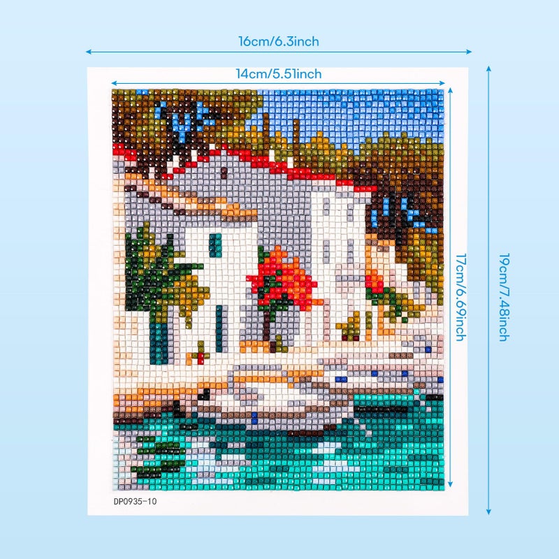 Caydo 12 Pack Sea Breeze Themed Diamond Painting Kits for Adults Full Drill 5D DIY Paint Gem Art A Relaxing Craft for Home Wall Decor(6x6inch) - Image 2