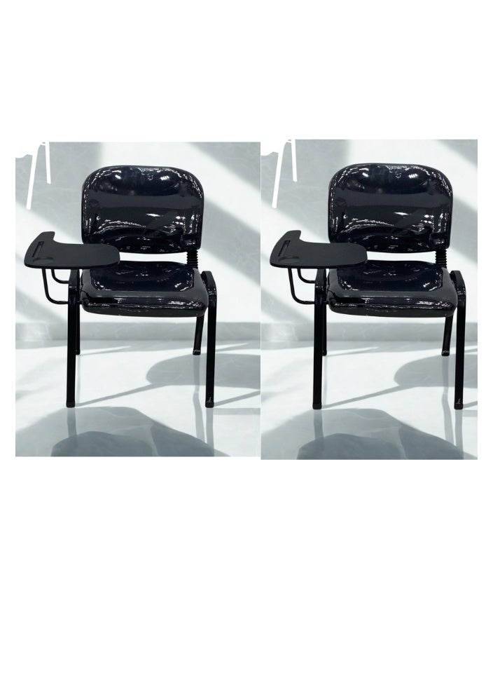 سمارت هوم كرسي مكتب مريح مع طاولة جانبية قابلة للإزالة - كرسي دراسة للمحاضرات والتدريب، مثالي للمكاتب والفصول الدراسية وغرف الاجتماعات - تصميم شبكي قابل للتهوية مع مقعد مبطن وإطار معدني متين - Image 3