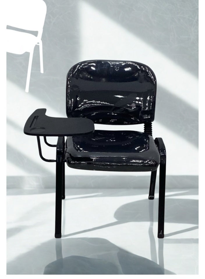 سمارت هوم كرسي مكتب مريح مع طاولة جانبية قابلة للإزالة - كرسي دراسة للمحاضرات والتدريب، مثالي للمكاتب والفصول الدراسية وغرف الاجتماعات - تصميم شبكي قابل للتهوية مع مقعد مبطن وإطار معدني متين - Image 2