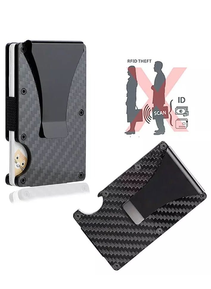 مورانو حامل بطاقات ائتمانية بتصميم عصري ورقيق اسود - Image 2