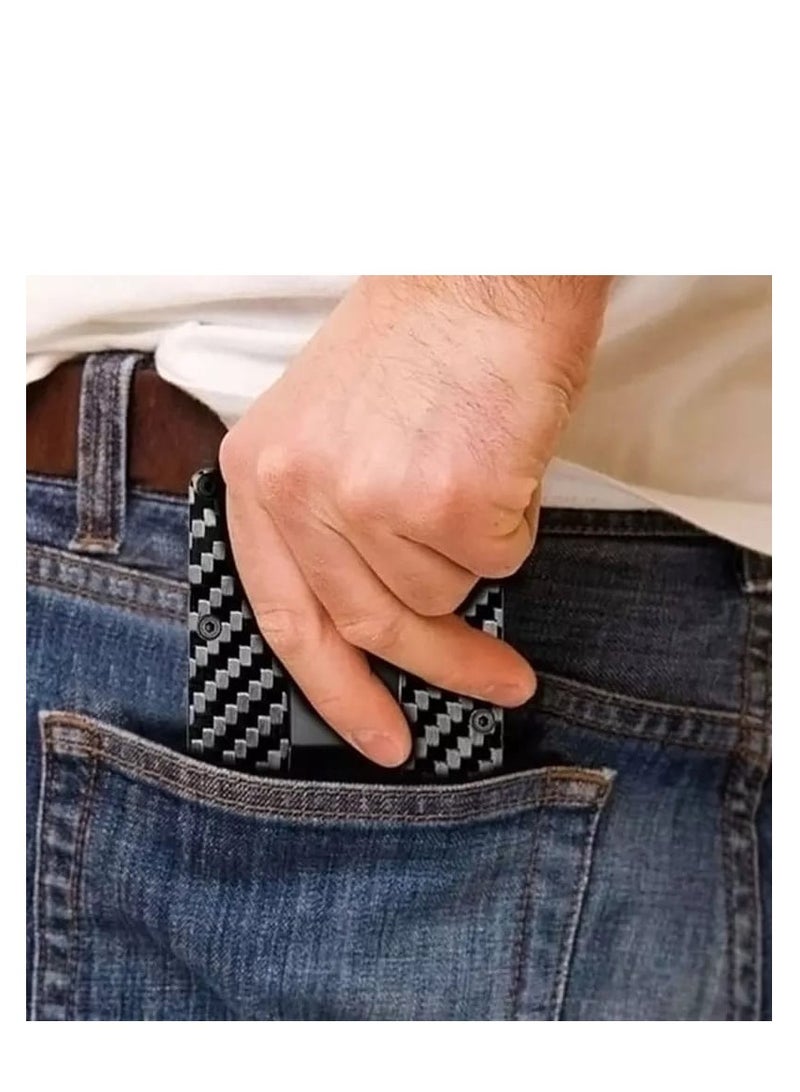 مورانو حامل بطاقات ائتمانية بتصميم عصري ورقيق اسود - Image 3