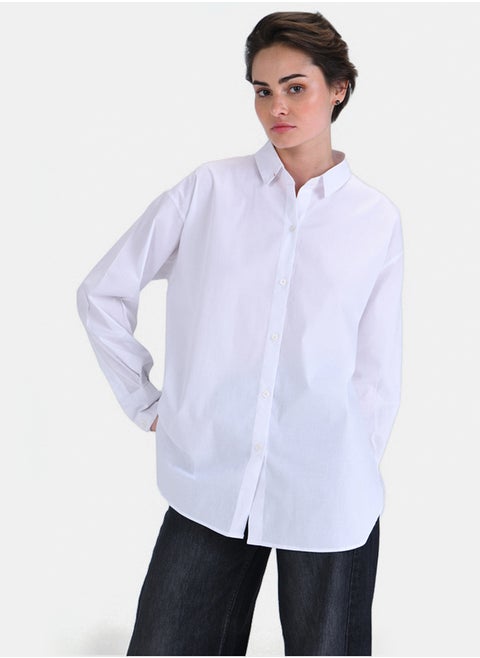 White Basic Button Down Shirt