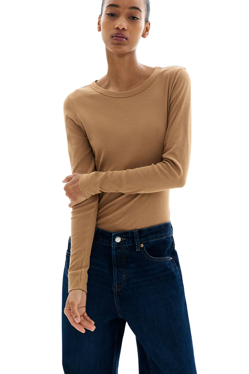 H&M Ribbed modal-blend top