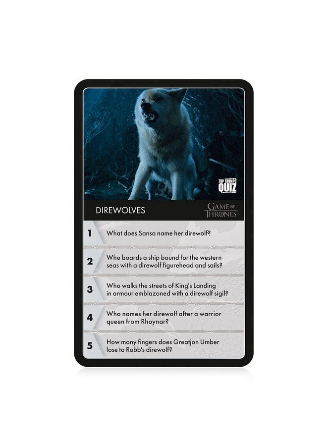 Top Trumps Top Trumps Game of Thrones Quiz Game, Entertaining Trivia About Your Favorite Westeros Characters The Starks, Lannisters, Baratheons, educational gift and toy for ages 8 plus - Image 3