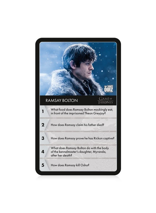 Top Trumps Top Trumps Game of Thrones Quiz Game, Entertaining Trivia About Your Favorite Westeros Characters The Starks, Lannisters, Baratheons, educational gift and toy for ages 8 plus - Image 2