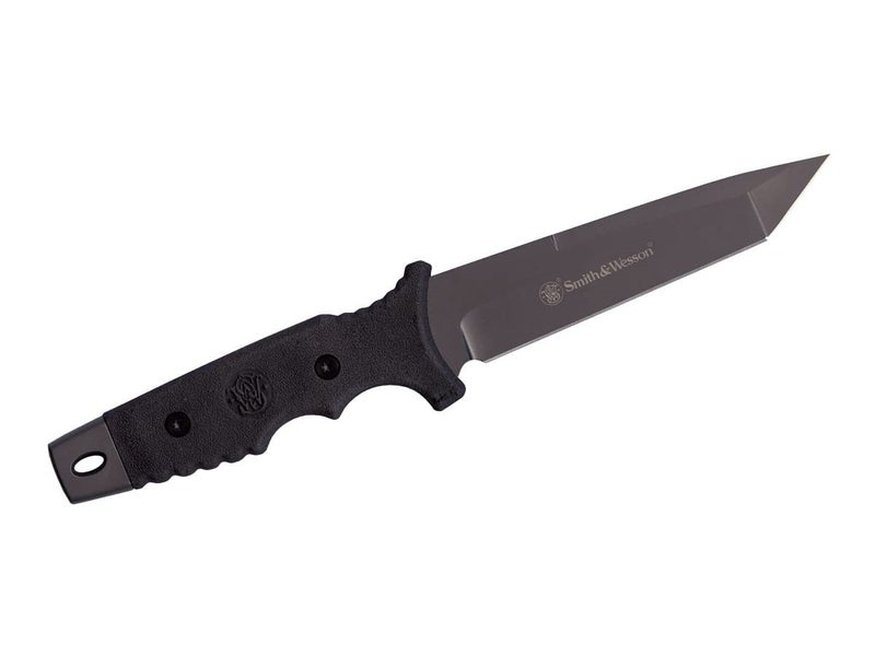 Smith & Wesson 10.6in High Carbon S.S. Fixed Blade Knife with 5.2in Tanto Blade and TPE Handle for Outdoor, Tactical, Survival and ED - Image 1
