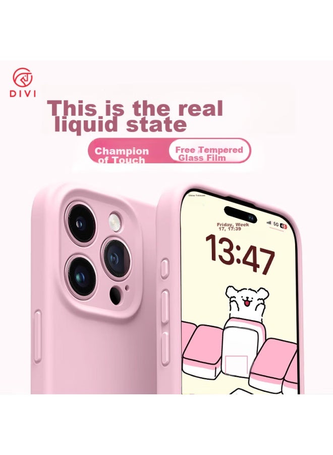 Divi Phone Case For Apple Iphone 13 Pro, Protective Cover With Skin-friendly Lens Protection, Ultra-thin Shockproof Anti-scratch Case For Men And Women, Pink - Image 1
