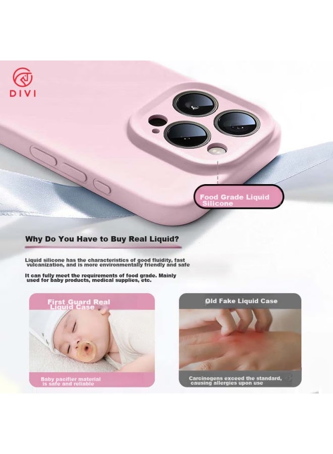 Divi Phone Case For Apple Iphone 13 Pro, Protective Cover With Skin-friendly Lens Protection, Ultra-thin Shockproof Anti-scratch Case For Men And Women, Pink - Image 4