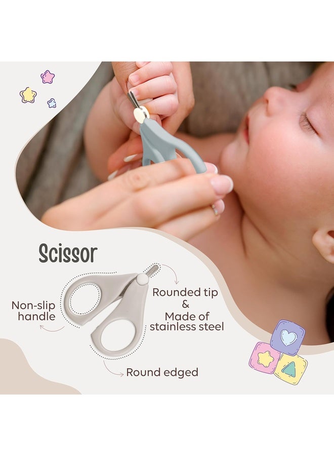 Luvlap Baby 4in1 Nail Grooming Set, Scissor, Clipper, Tweezer & Filer, Baby Grooming Kit, Baby Nail Scissor, Grooming Kit for New Born Baby, Baby Nail Cutter, New Born Grooming Kit, 4pcs, White, 0m+ - Image 3