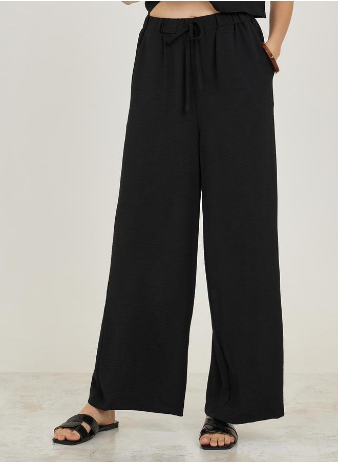 Styli - Button Front Crop Top & Straight Leg Pants Co-Ords - Image 1