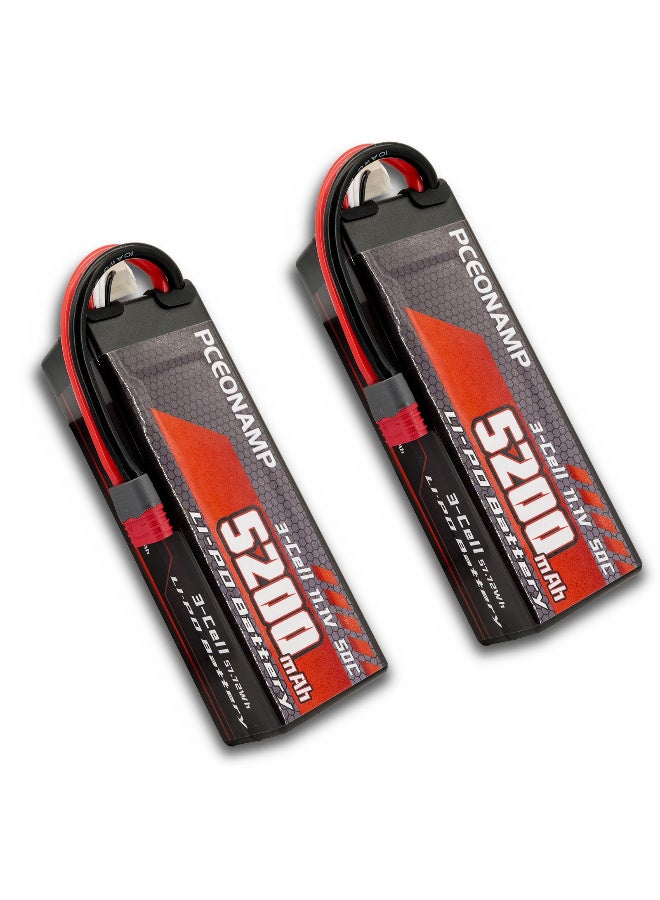 بيسيونأمب 3S ليبو بطارية 11.1V 50C 5200mAh مع T بوج عالية القدرة RC السيارات بطارية مناسبة لشاحنات سيارات RC 1/8 1/10 مركبات RC - Image 1
