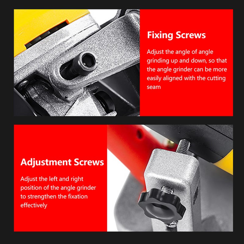 Tile Seam Cleaning Tool: Silver Stainless Steel Adjustable Compact Lightweight Angle Grinder Retrofit Tool - Easy Operation One-hand Push Rod Design for Home Renovation Floor Tile Cleaning - Image 2