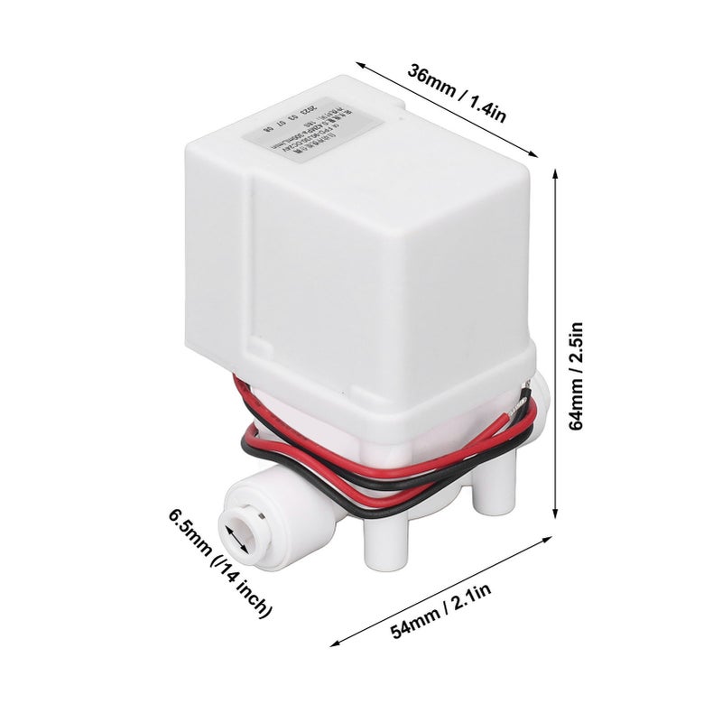 1/4 Inch PE Pipe Electric Solenoid Valve DC 24V Diaphragm Type Wastewater Solenoid Valve for Water Purifier - Image 4