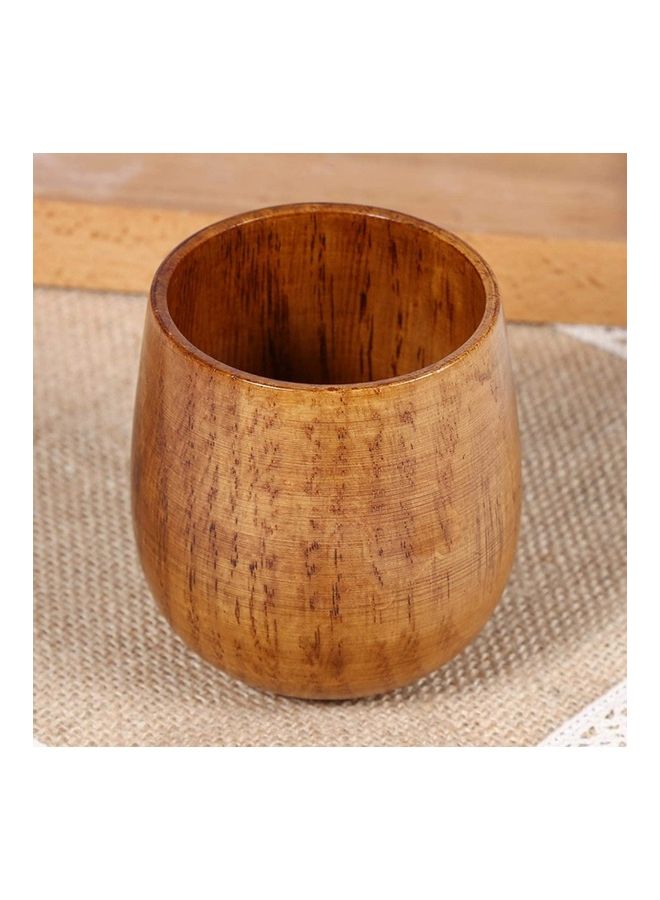 NIBEMINENT Wooden Tea Cup Brown - Image 2