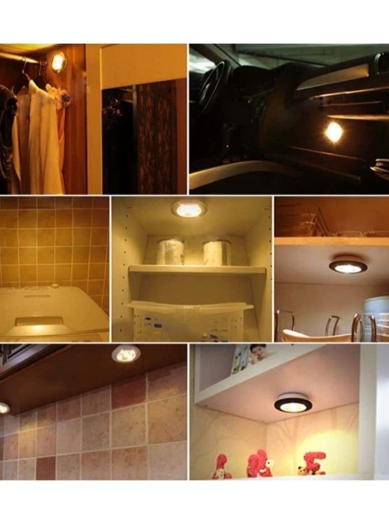 3-Piece Wireless Remote Controlled Under Cabinet LED Lights White 10x10x9centimeter - Image 4