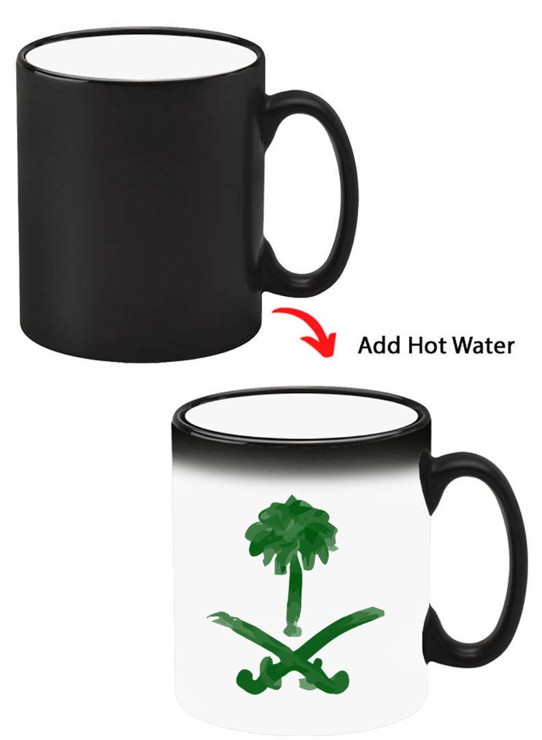 Theodor Color Changing Heat Sensitive Ceramic Mug, Image Revealed When HOT Liquid is Added! KSA symbol - Image 1