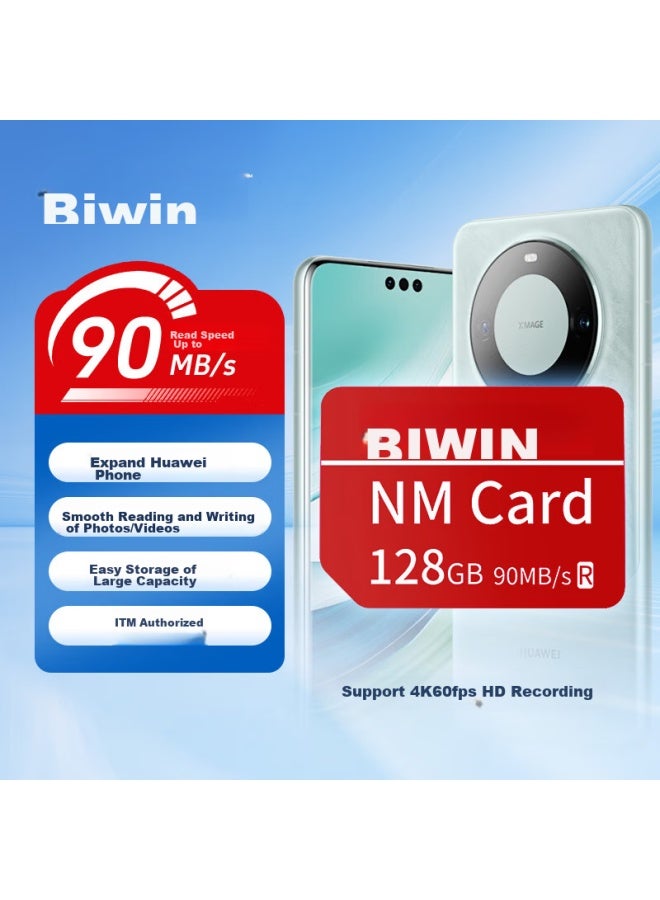 Biwin 128gb Nm Storage Card Memory Card For Huawei Honor Phones And Tablets, Compatible With Mate/nova/p Series, Fast Shooting And Storage - Image 4