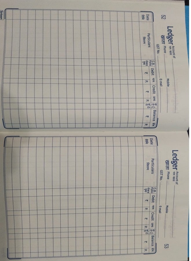 Peeplvalue Ledger Book Copy Size with Hard Binding Cover for Long Durability-(90 pages-19 X 15 CM) - Image 1