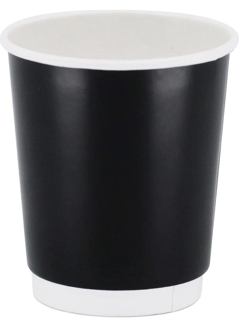 Ambalaj Pazarı Double Wall Black Cardboard Cup 14 Oz - 25 Pieces