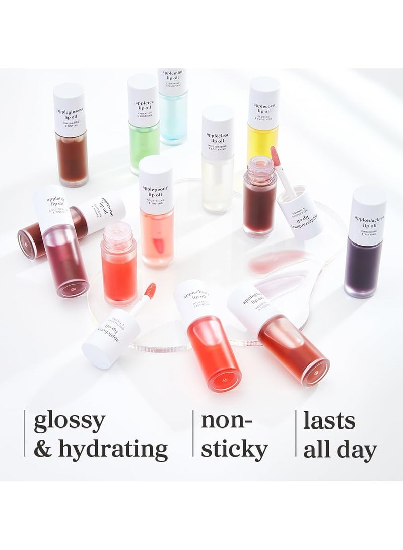 NOONI Korean Lip Oil - Appleplum | Long-Lasting, Moisturizing, Plumping, Revitalizing for Dry Lips, Waterproof, No Peel Off, Korean Tint, Hydrating, Nourishing Crystal Clear, 0.12 FL Oz - Image 5