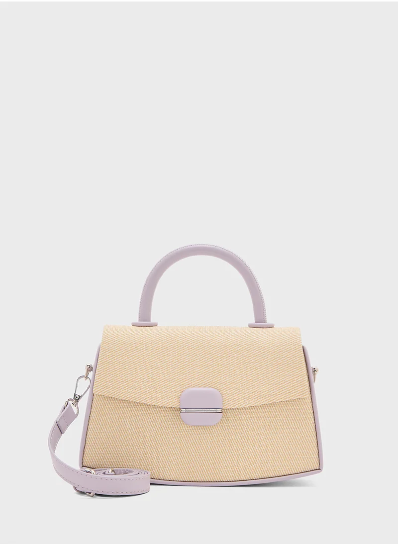 ايلا Contrast Color Satchel Bag