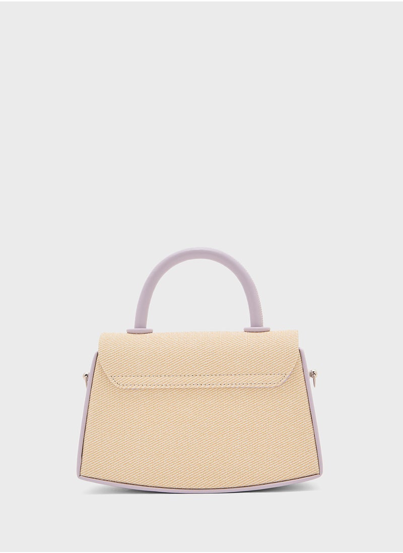 ELLA Contrast Color Satchel Bag  - Image 2