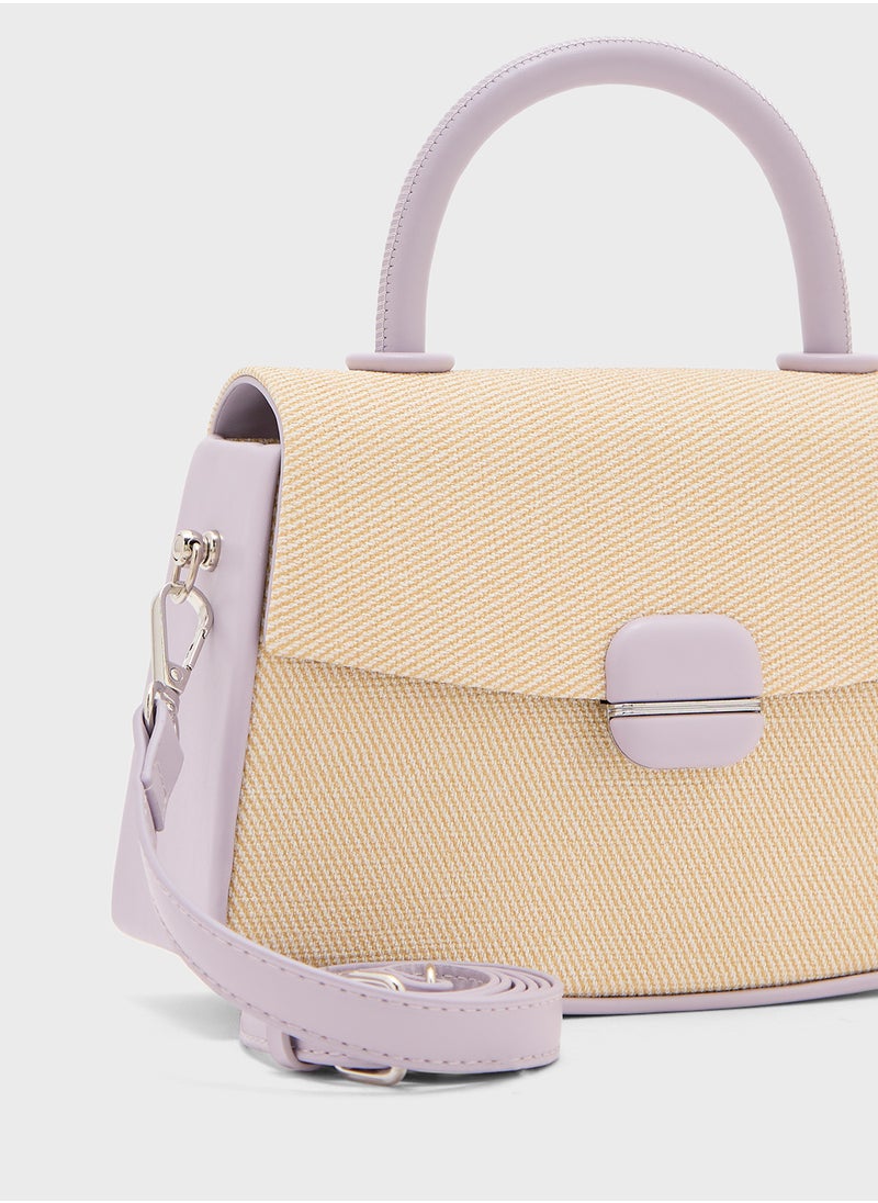 ELLA Contrast Color Satchel Bag  - Image 3