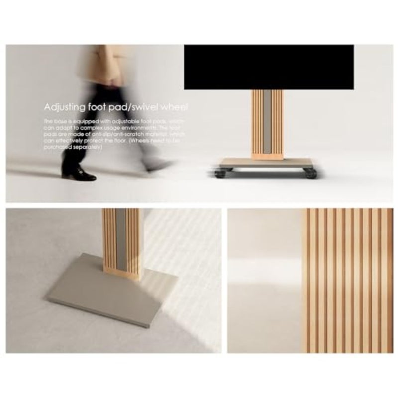 Design Floor TV Stand for 32-65 Inch TV Modern TV Stand with Concealed Storage Cable Management Camel Color ZEN Series - Image 2